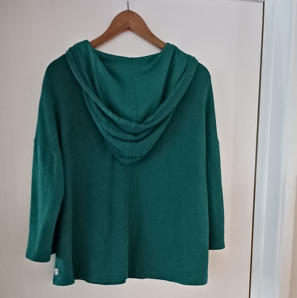 Toad&Co Epiq Poncho hoodie hemp cotton green - Picture 8 of 8